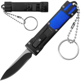 Mini Blue Key Chain OTF Knife