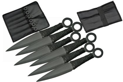 6.5" 6PC KUNAI SET WITH SHEATH