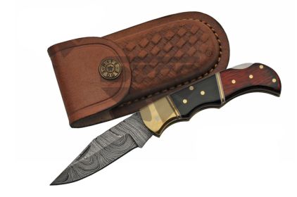 3.75" WOOD/HORN HANDLE LOCKBACK FOLDER