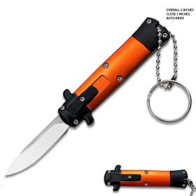 Mini Orange Key Chain OTF Knife