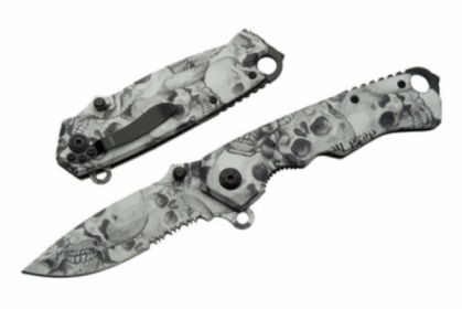 Rite Edge 300262 - 4.5" Skull Folder Black/grey Finish