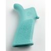 AR-15/M-16 Rubber Grip Beavertail with No Finger Grooves Aqua