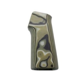 AR-15/M-16 15 Degree Vertical - Smooth - G10 G-Mascus GREEN LAVA - No Finger Grooves