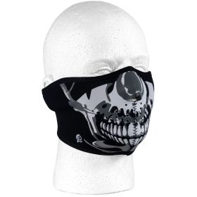 NEOPRENE THERMAL HALF MASK - CHROME SKULL