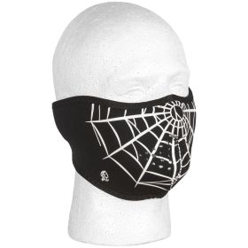 NEOPRENE THERMAL HALF MASK - BLUE CHROME SKULL