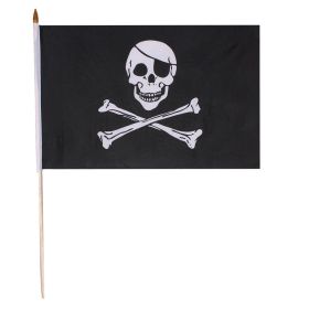 12" X 18" SKULL FLAG ON MAST