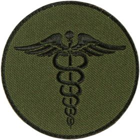 EMS ROUND PATCH - OLIVE DRAB - 6 PACK