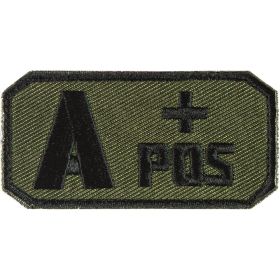 A POS (+) PATCH - OLIVE DRAB / BLACK - 6 PACK