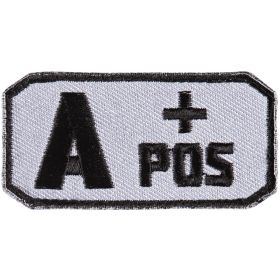 B POS (+) PATCH - GREY / BLACK - 6 PACK