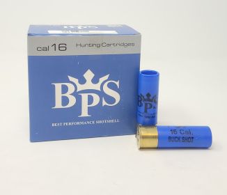 BPS 16 Gauge Ammunition BPS16GABUCK 2-3/4" Buckshot 25 Rounds