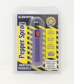 Personal Security Products Eliminator Pepper Spray EHC14PU-C Hardcase & Keyring Included 1/2oz (Purple)