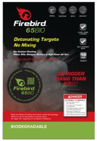 Firebird Targets FT65BIO 65mm Biodegradable Round Adhesive Exploding Target Pack of 10