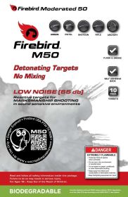 Firebird Targets FTM50 50mm Low Noise Biodegradable Round Adhesive Target Pack of 10