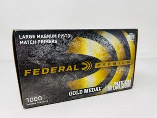 Federal Gold Medal Large Magnum Pistol Match Primers GM155M Brick 1000 Count