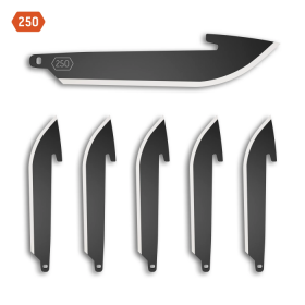 2.5 DROP-POINT BLADE PACK (Black, 6 Blades)