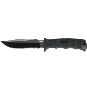 SOG-SEAL PUP ELITE - KYDEX SHEATH - BLACK TINI, PARTIALLY SERRATED