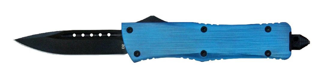 DELTA FORCE ELITE MODEL-A OTF AUTOMATIC KNIFE BLUE (3.75" BLACK)