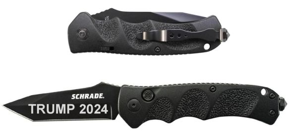 AUTOMATIC-Schrade - Auto Black Tanto Plain 3.3 in. Blade - TRP 2024