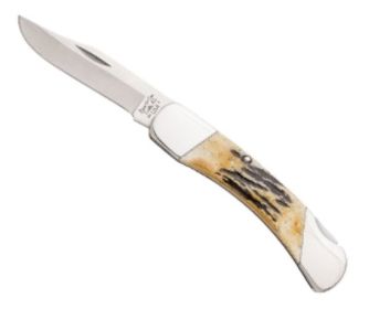 3 3/4 In. Genuine India Stag Bone Lockback