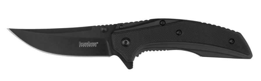 Kershaw 8320BLK Outright Assisted Flipper Knife 3" Black PVD Upswept B