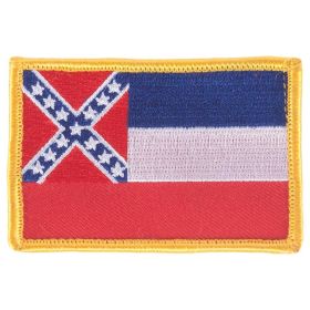 NEW YORK FLAG PATCH - GOLD MERROW BORDER - 6 PACK