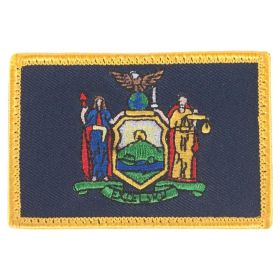 NORTH CAROLINA FLAG PATCH - GOLD MERROW BORDER - 6 PAC