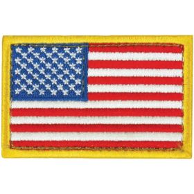 USA FLAG PATCH - RED/WHITE/BLUE - LEFT FACE - 6 PACK