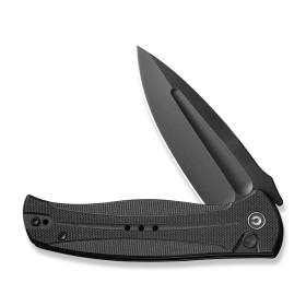 Incindie Flipper & Button Lock Knife (Color: Black)