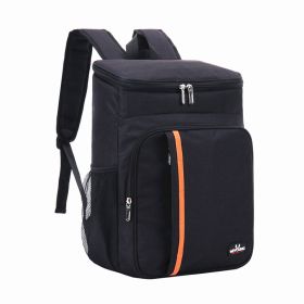 Multifunctional Shoulder Sports Bag Insulated Bag Outdoor Picnic Insulated Backpack Leak-proof Shoulder Ice Bag (Color: Black)